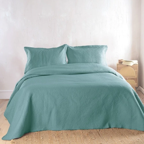 Κουβερλί Allure (Σετ 3τμχ) Petrol Rythmos Υπέρδιπλo 230x250cm Microfiber
