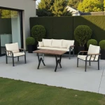 Σαλόνι Κήπου Nergiz (Σετ 4Τμχ) 227VRD1004 Beige 5 Θέσεων
