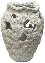 Βάζο Κοράλλι 15-26053 20x26cm Ecru Marhome Πολυέστερ