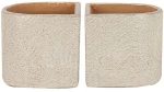 Κασπώ (Σετ 2Τμχ) 06-20222 28x14x13cm Beige Marhome Κεραμικό