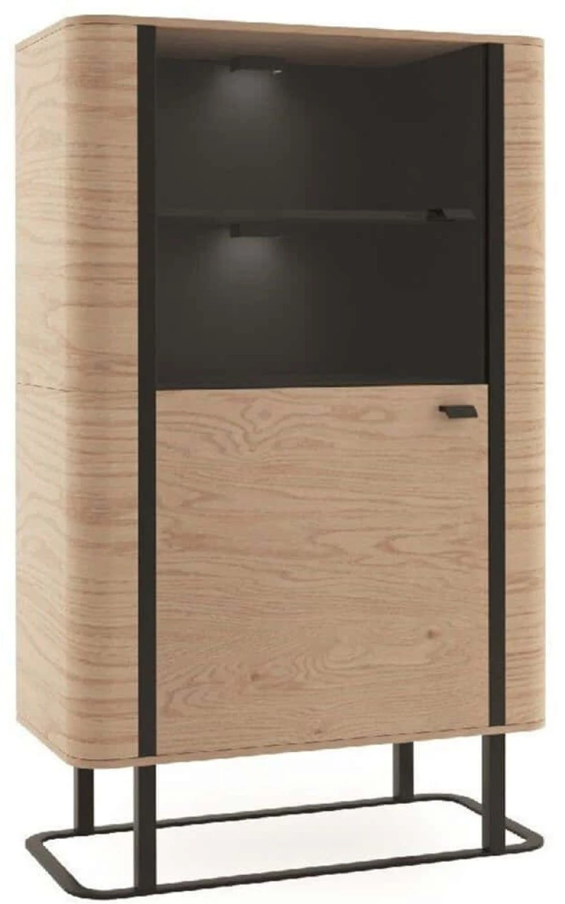 Βιτρίνα Goteborg L 161349429 90,6x40,2x149,6cm Natural-Black