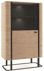 Βιτρίνα Goteborg L 161349429 90,6x40,2x149,6cm Natural-Black