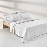 Κουβερλί Escape (Σετ 3τμχ) White Kentia Υπέρδιπλo 230x250cm Βαμβάκι-Μικροφίμπρα