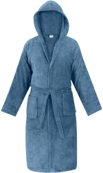 Μπουρνούζι με κουκούλα OLIA DENIM BLUE Μπλε Μπουρνούζι με κουκούλα: Large MADI