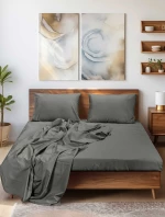 Σεντόνι SLEEK GREY Γκρι Σεντόνι μονό με λάστιχο: 100 x 200+35 εκ. MADI