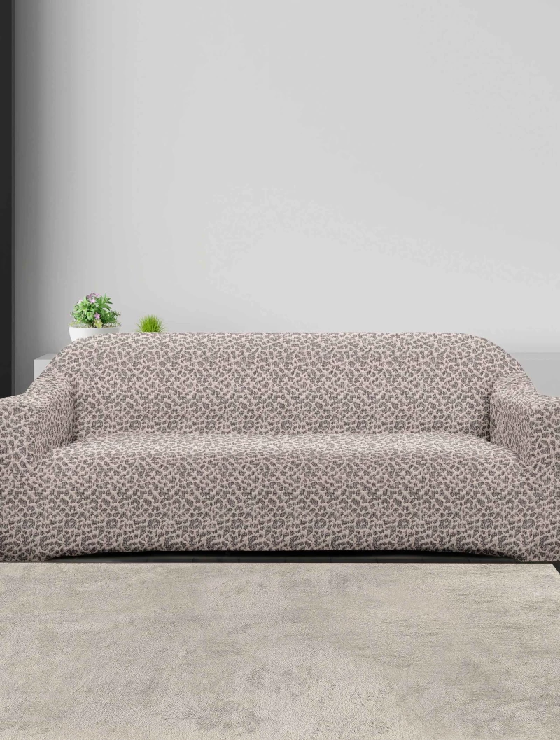 Ελαστικά καλύμματα καναπέ LYVIA BEIGE Μπεζ Ελαστικό κάλυμμα τριθέσιου καναπέ MADI