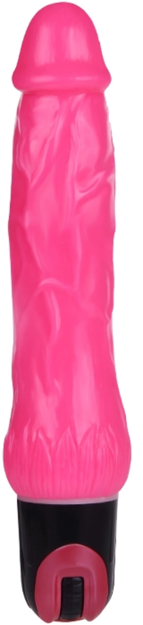 Vibrator Jelly Realist, Multispeed, TPR, Roz, 24 cm