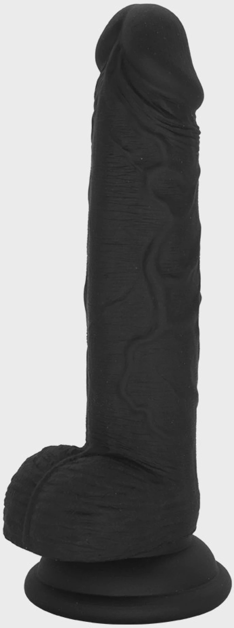 Martin Realistic Dildo with Suction Cup, Liquid Silicone, Black