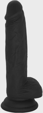 Martin Realistic Dildo with Suction Cup, Liquid Silicone, Black