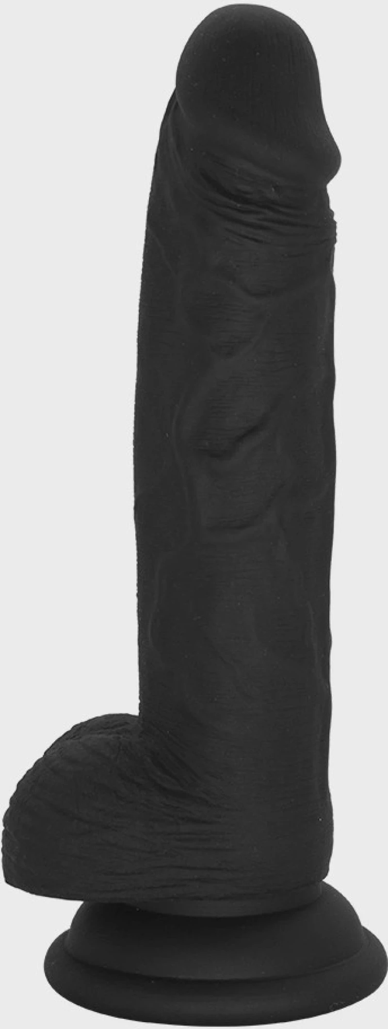 Martin Realistic Dildo with Suction Cup, Liquid Silicone, Black