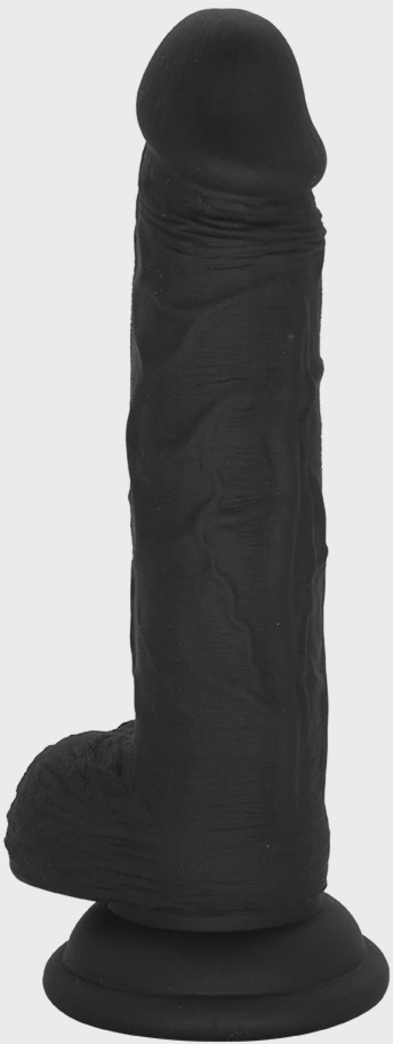 Martin Realistic Dildo with Suction Cup, Liquid Silicone, Black
