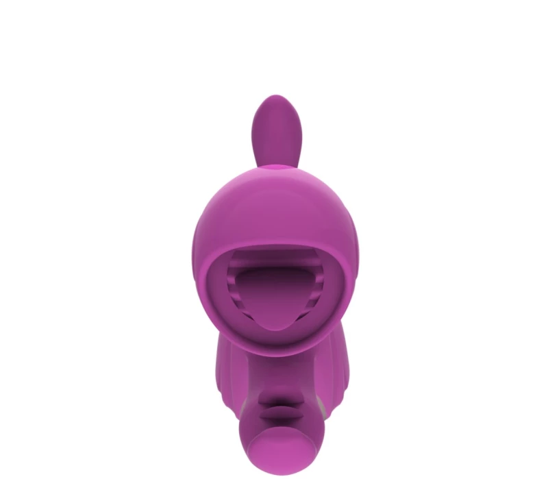 Leila Rabbit Vibrator, Vibrating&Licking, Silicone, USB, Purple,