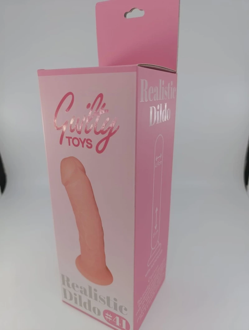 No.41 Realistic Dildo, Liquid Silicone, Flesh, 21 cm, Guilty Toy