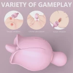 Bloom Vibrator, 18 Stimulating Modes, Silicone, USB, Pink, 10.9