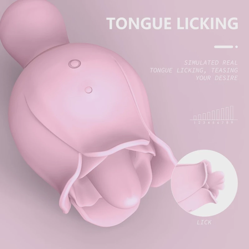 Bloom Vibrator, 18 Stimulating Modes, Silicone, USB, Pink, 10.9