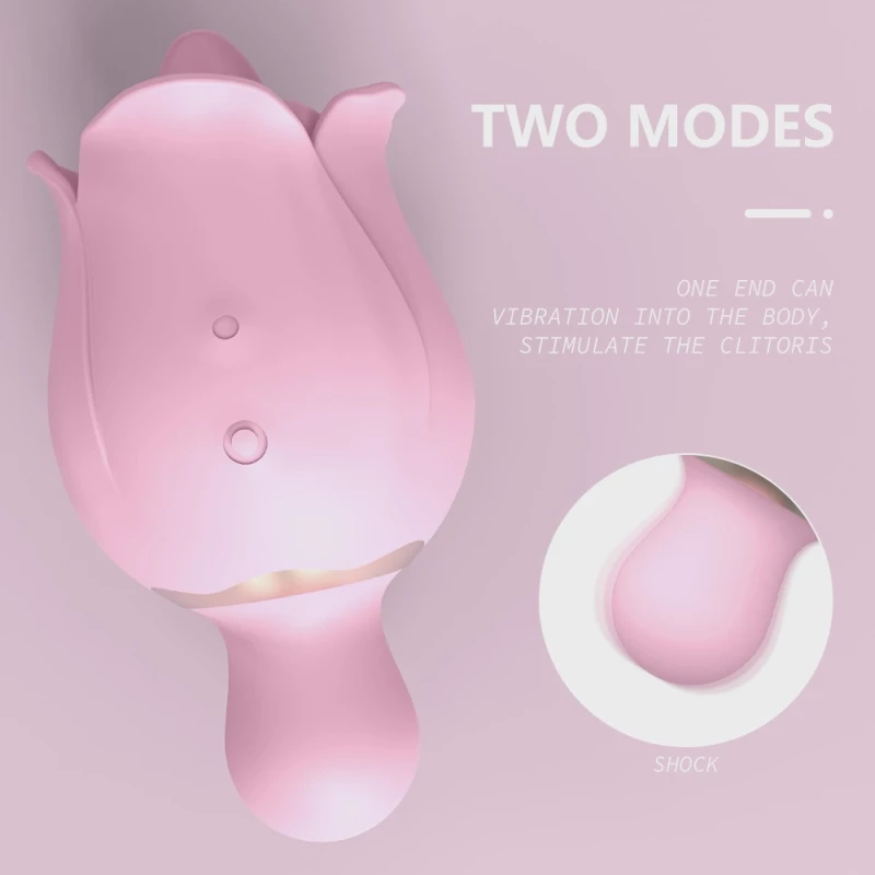 Bloom Vibrator, 18 Stimulating Modes, Silicone, USB, Pink, 10.9