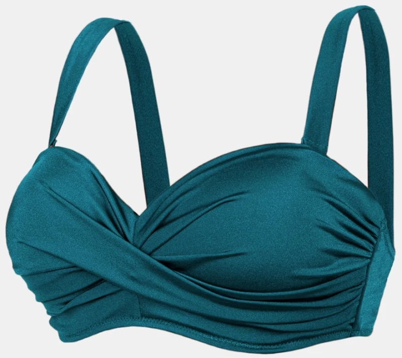 Μαγιό Σουτιέν Strapless Rock Club - Teal Bikini - Μεγάλο στήθος - Cup D
