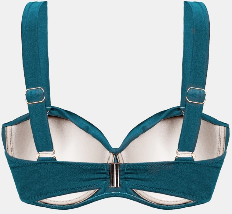 Μαγιό Σουτιέν Strapless Rock Club - Teal Bikini - Μεγάλο στήθος - Cup D
