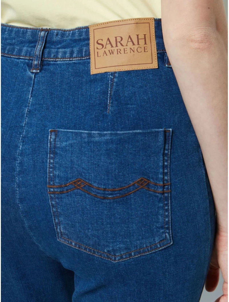 SARAH LAWRENCE Γυναικείο μπλέ ελαστικό τζιν παντελόνι 262-3503 BLUE