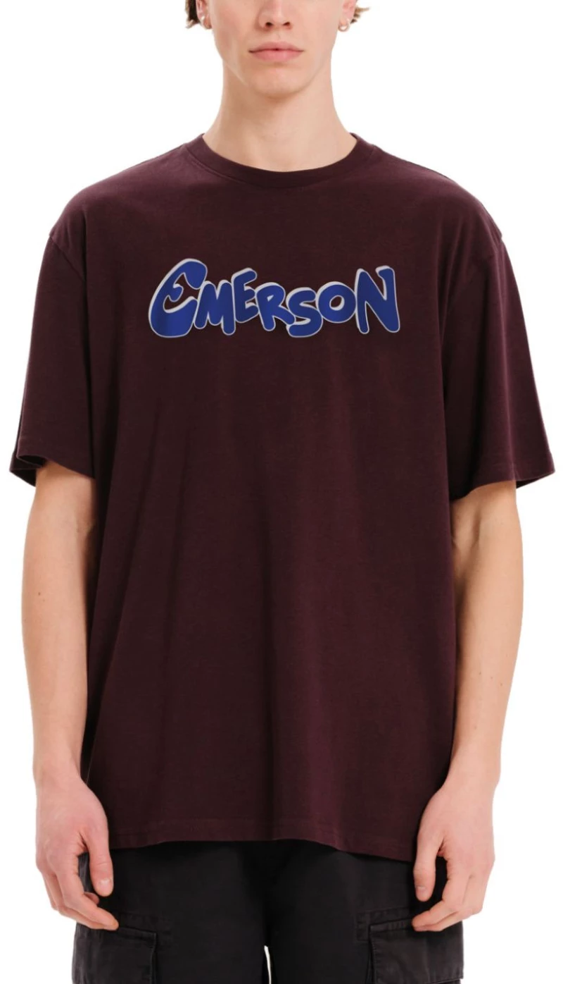 EMERSON Ανδρικό μπορντώ μπλουζάκι T-Shirt 251.EM33.24 WINE ..
