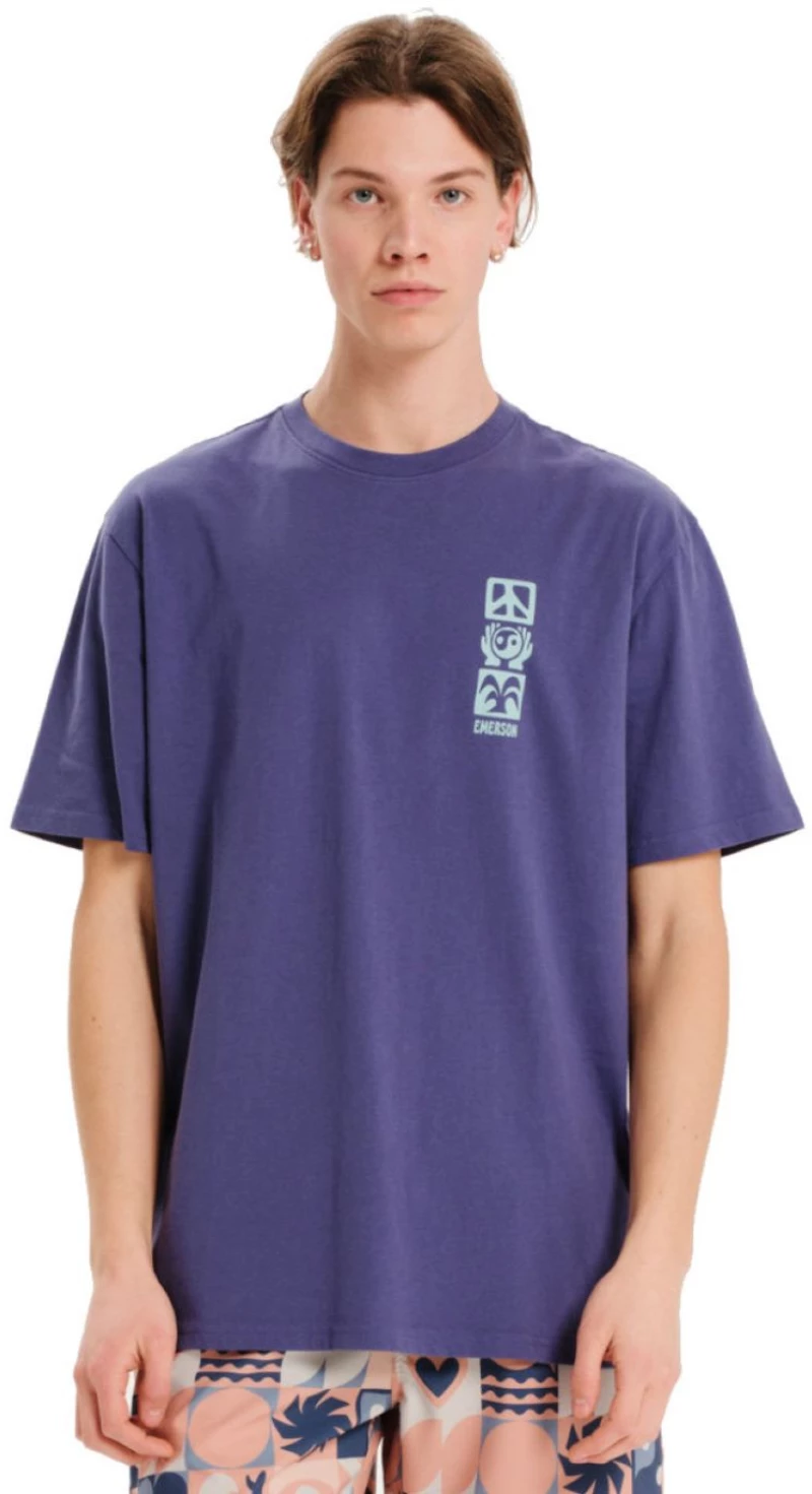 EMERSON Ανδρικό μώβ μπλουζάκι T-Shirt 251.EM33.47 PURPLE ..