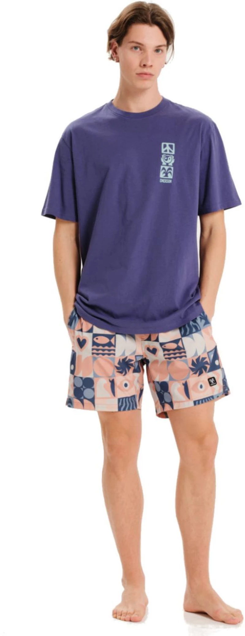 EMERSON Ανδρικό μώβ μπλουζάκι T-Shirt 251.EM33.47 PURPLE ..