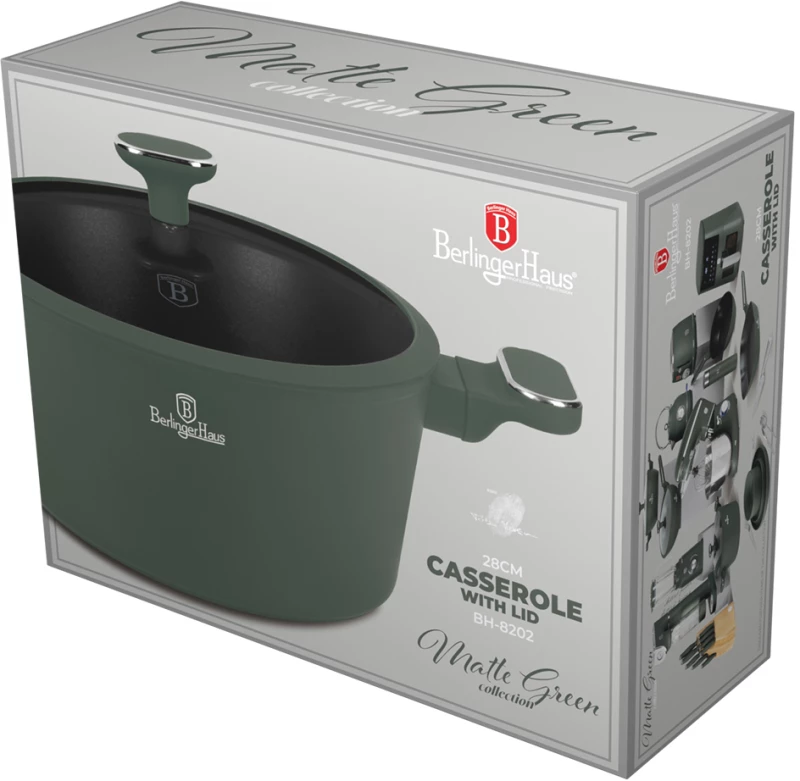 Berlinger Haus Κατσαρόλα με Καπάκι (6,1 Λίτρα) Matte Green BH-8202