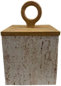 LIBERTA COPPER B ΚΟΥΤΙ ΑΠΟΘΗΚΕΥΣΗΣ 15x15x24cm POLYRESIN STONE ΦΥΣΙΚΟ