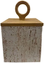 LIBERTA COPPER B ΚΟΥΤΙ ΑΠΟΘΗΚΕΥΣΗΣ 15x15x24cm POLYRESIN STONE ΦΥΣΙΚΟ