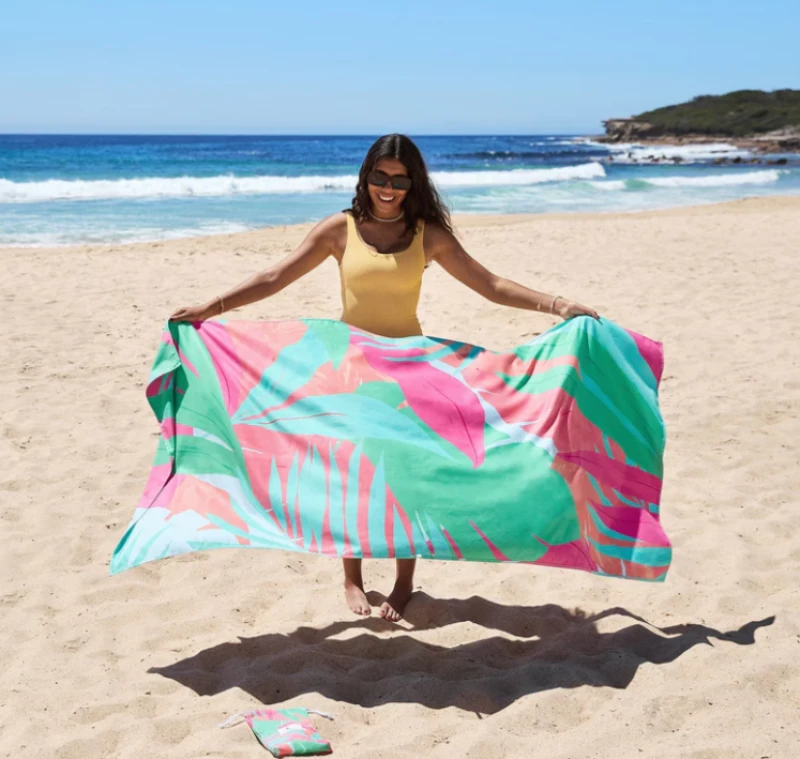 Dock & Bay Πετσέτα θαλάσσης Quickdry L 160x90cm Hot Tropics Microfiber 5061011625199
