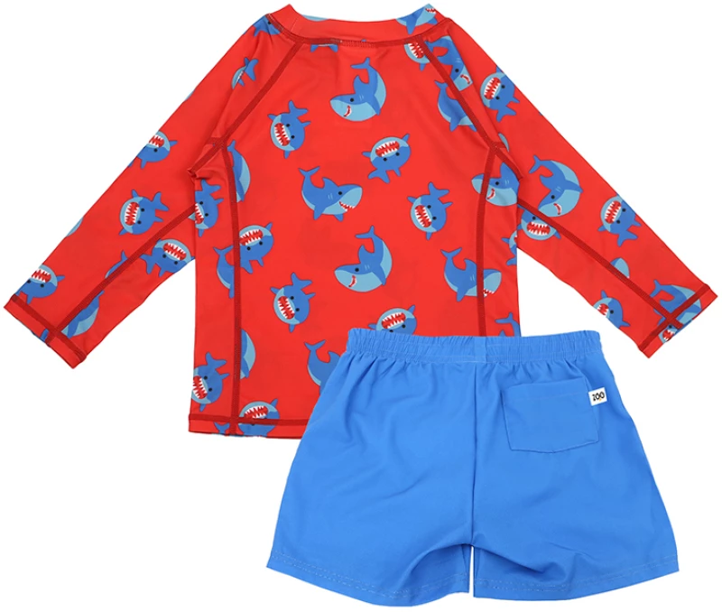 Zoocchini Σετ UV Μαγιό Σορτς και Μπλούζα Shark 12-24Μ ZOO16403-12-24M Αγόρι