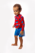 Zoocchini Σετ UV Μαγιό Σορτς και Μπλούζα Shark 12-24Μ ZOO16403-12-24M Αγόρι