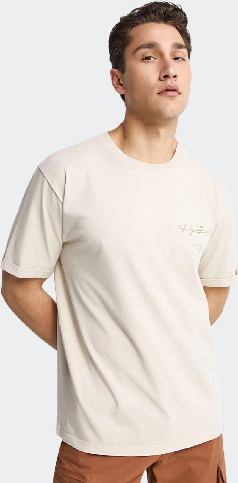 FUNKY BUDDHA Printed T-Shirts - FBM013-013-04-CLOUD CREAM