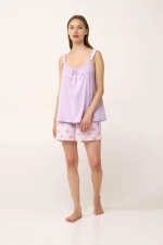 Vamp Βαμβακερό Baby Doll με Τιράντες 24314-LILLA PASTEL