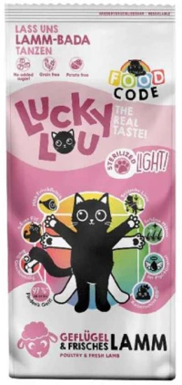 Lucky Lou Ξηρά Τροφή Γάτας Food Code Adult Light/Sterilized Πουλερικά & Φρέσκο Αρνί 9kg