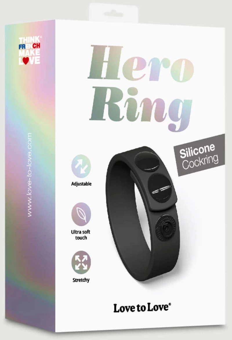 Ρυθμιζόμενο Δαχτυλίδι Πέους Hero Adjustable Cock Ring - Μαύρο