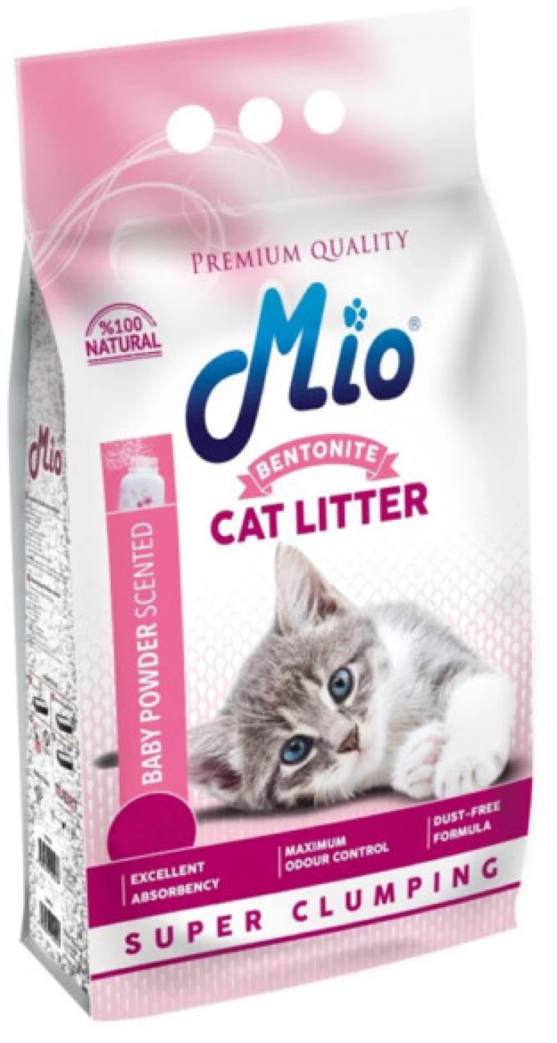 Άμμος Γάτας Mio με Άρωμα Baby Powder – Λεπτή 5L