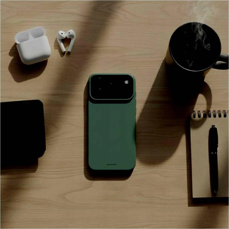 Θήκη iPhone 17 Pro Max Spacecase Silicone Case Σιλικόνης - Dark Green (5905719131418)