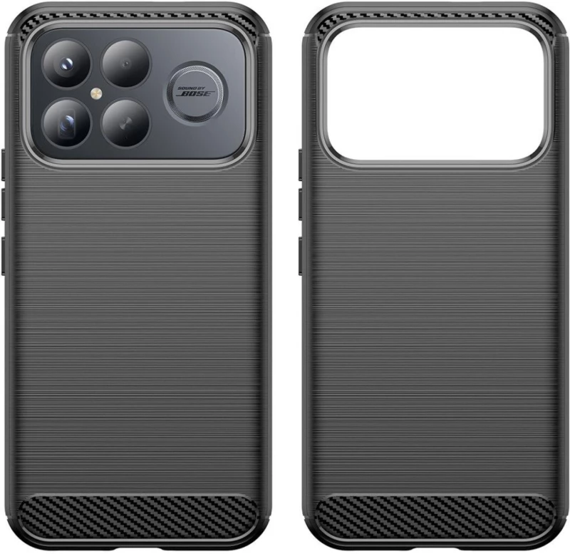 Θήκη Xiaomi Poco F8 Ultra Techsuit Carbon Silicone Σιλικόνης - Black (5949419350496)