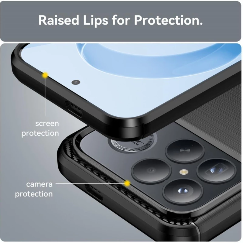Θήκη Xiaomi Poco F8 Ultra Techsuit Carbon Silicone Σιλικόνης - Black (5949419350496)
