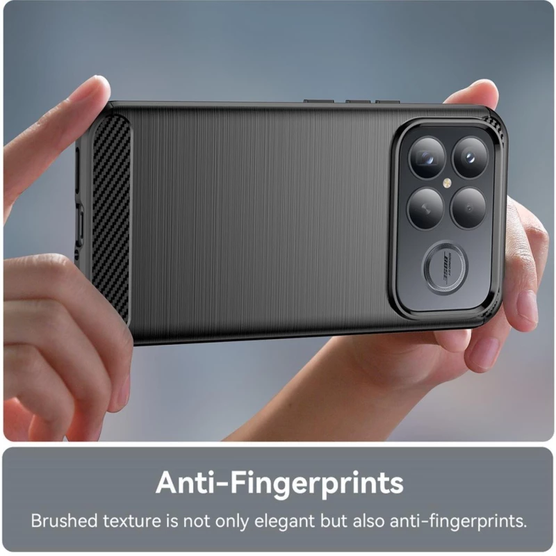 Θήκη Xiaomi Poco F8 Ultra Techsuit Carbon Silicone Σιλικόνης - Black (5949419350496)