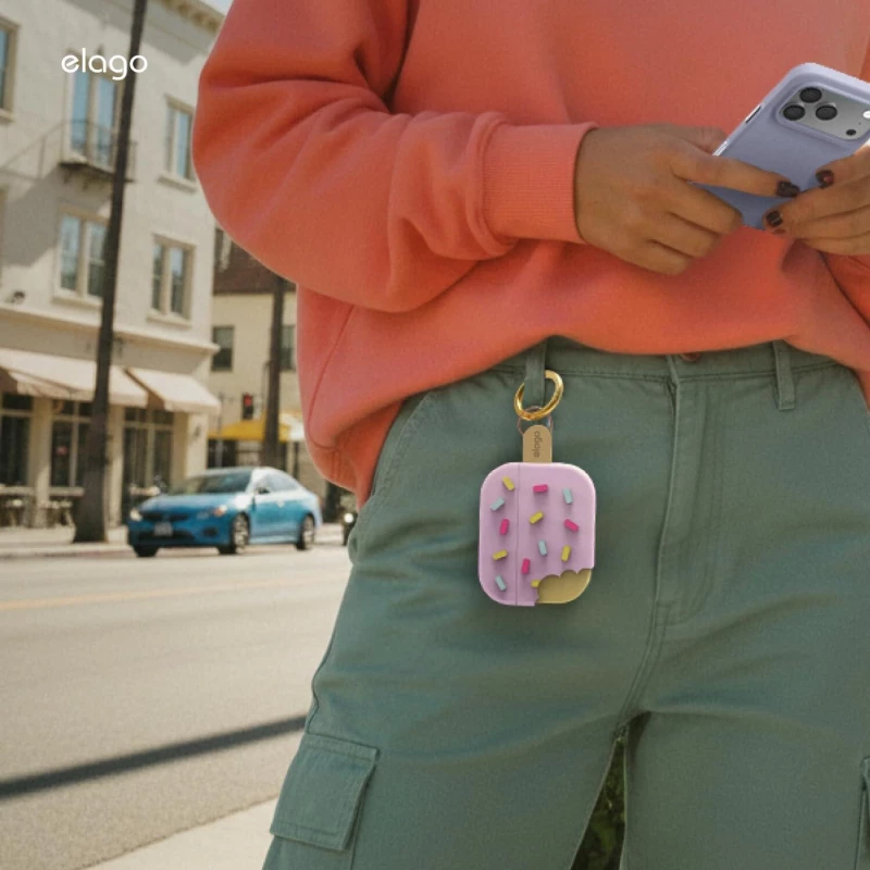 Θήκη AirPods Pro 3rd Gen Elago Ice Cream Hang Case Σιλικόνης - Lavender (EAPP3ICE-HANG-LV)