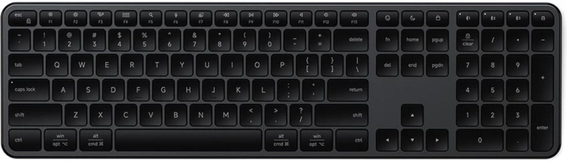 Πληκτρολόγιο Satechi Slim EX3 Wireless Keyboard Ασύρματο Bluetooth QWERTY Αγγλικό US - Space Black (ST-KEX3C-EN)