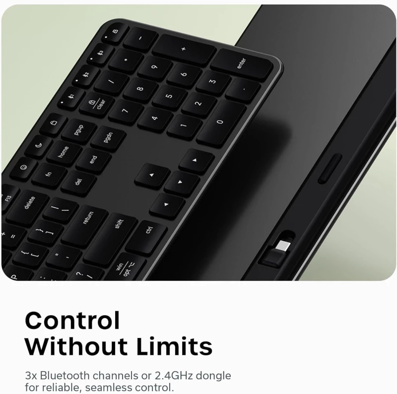 Πληκτρολόγιο Satechi Slim EX3 Wireless Keyboard Ασύρματο Bluetooth QWERTY Αγγλικό US - Space Black (ST-KEX3C-EN)