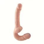 Διπλό Strap-on Dildo Love Market Μπεζ