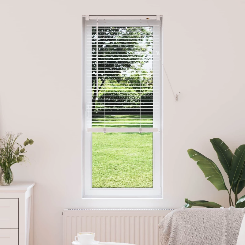 vidaXL Βενετσιάνικη Σκίαση Λευκός 150 x 40 εκ PVC