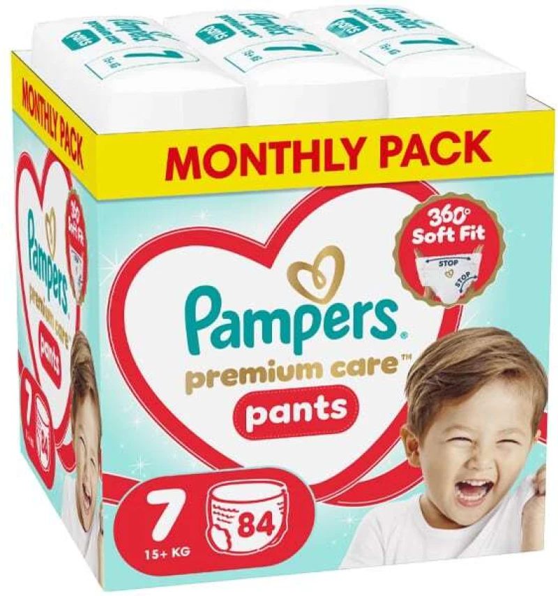 PAMPERS Premium Pants Πάνα Βρακάκι No.7 15+ kg 84 Tεμάχια MSB