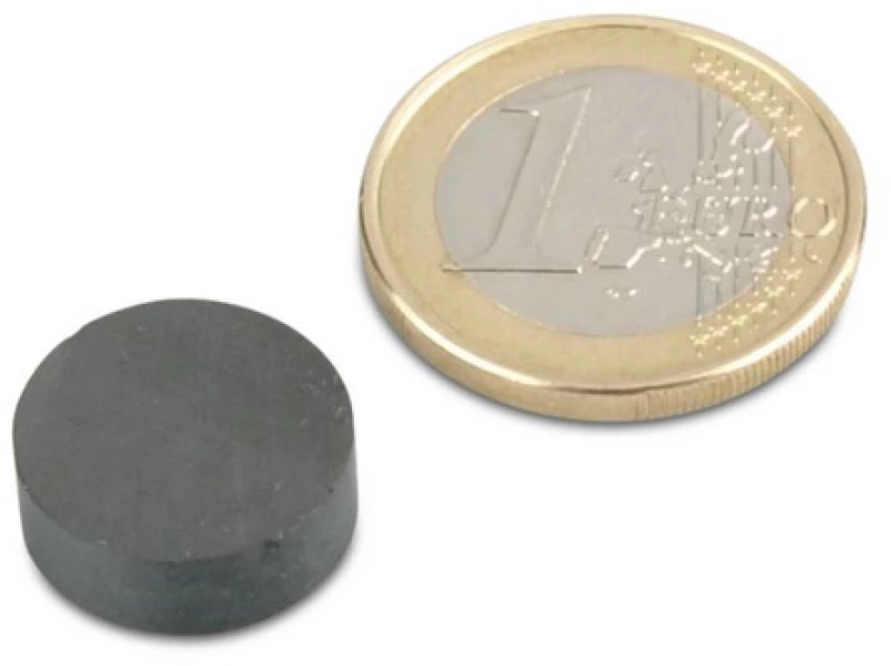 Μαγνήτης Δίσκος Φ15x5mm Φερρίτης Δύναμη Έλξης 550γρ