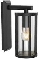 Απλίκα Φωτιστικό Τοίχου E27 15W IP65 Μαύρο E338 Zambelis-E338-Μαύρο E338