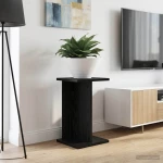 Βάση φυτών 2 pcs Μαύρη Δρυς 25 x 25,5 x 40,5 εκ. Μαύρο 899677